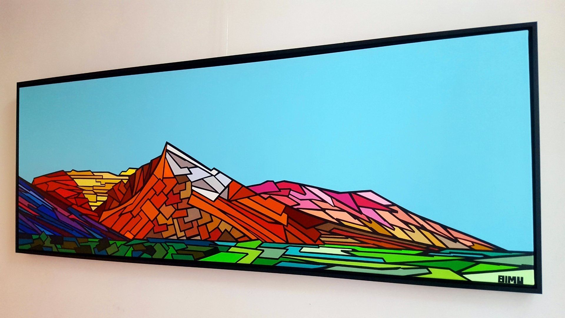 hedendaagse kunst contemporary art. krivan painting. mountain painting. michael burgers. Modern paintings. Acrylic paintings. Dutch artitst. kunstenaar den haag. strakke schilderijen.