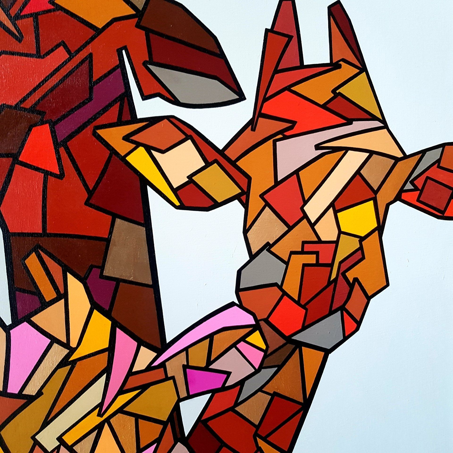 hedendaagse kunst contemporary art. Hammock. hangmat. Palmtree painting. Palmboomschildeij. palmboom.palbomen..michael burgers. Modern paintings. Acrylic paintings. Dutch artitst. kunstenaar den haag. strakke schilderijen.