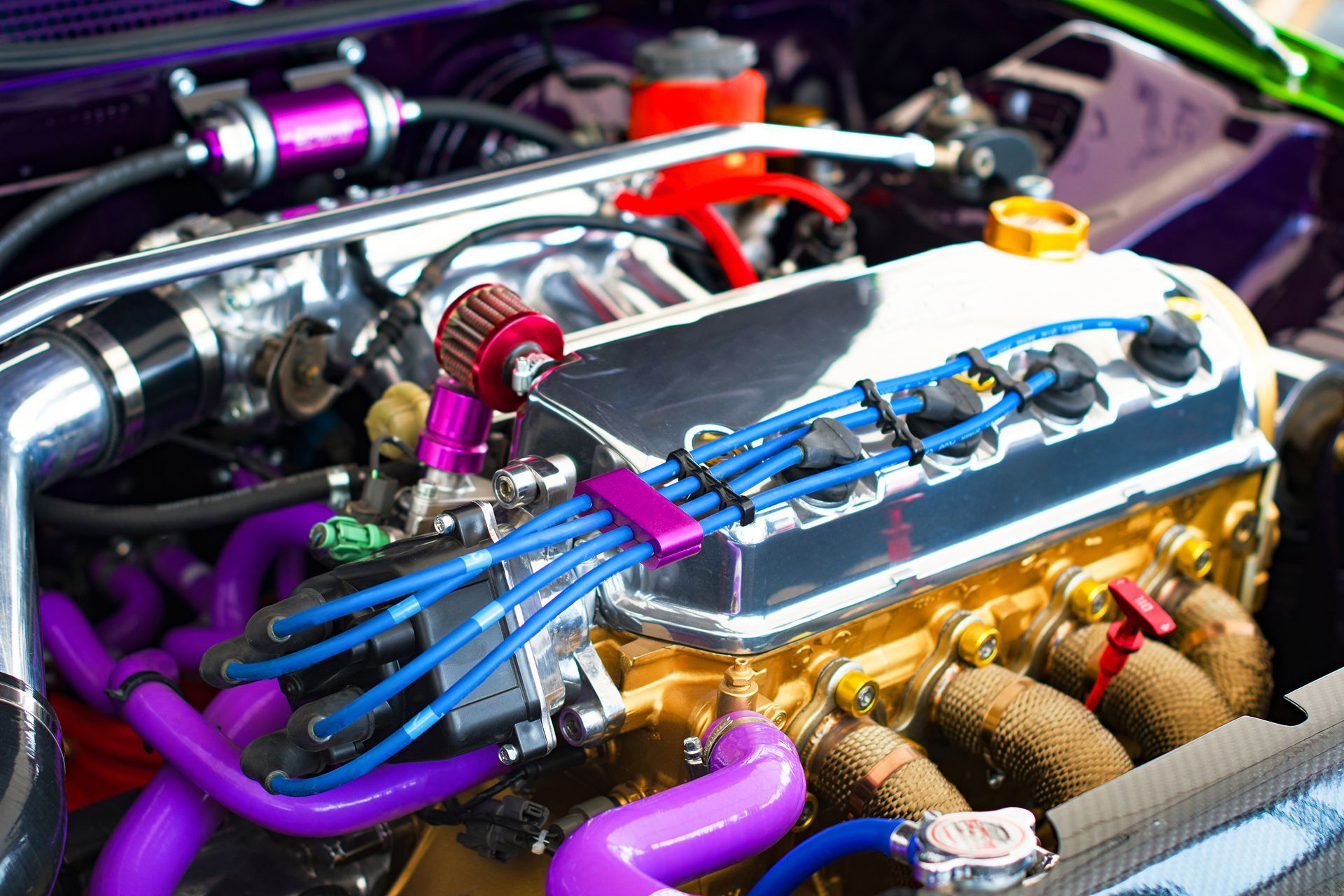 engine of a car transmission