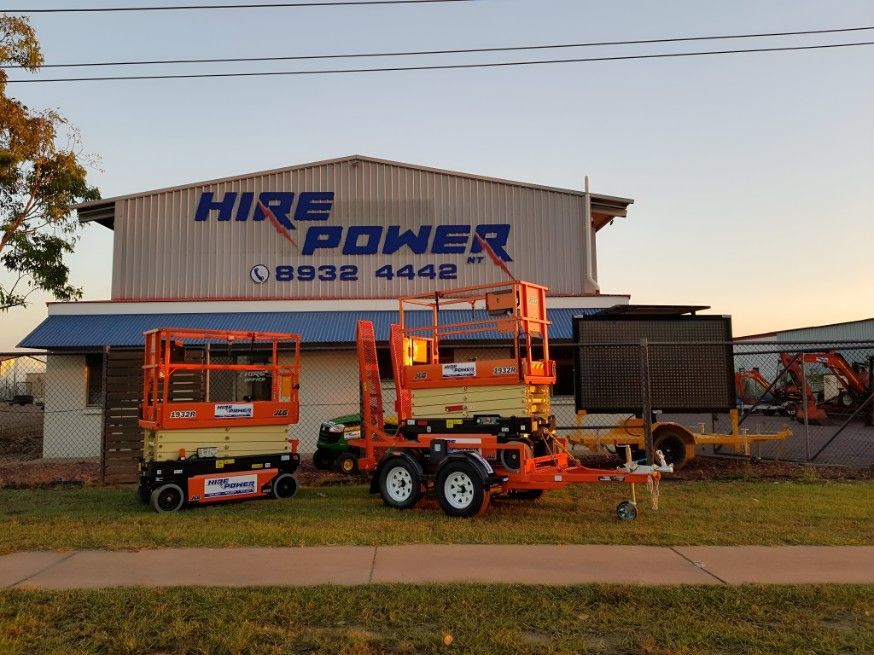 A Building With a Sign That Says Hire Power — Hire Power NT in Berrimah, NT