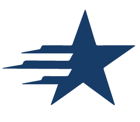 A blue star with a few lines on it for Star Express Car Wash in California