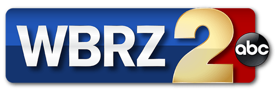 Wbrz 2 abc logo on a blue and red background