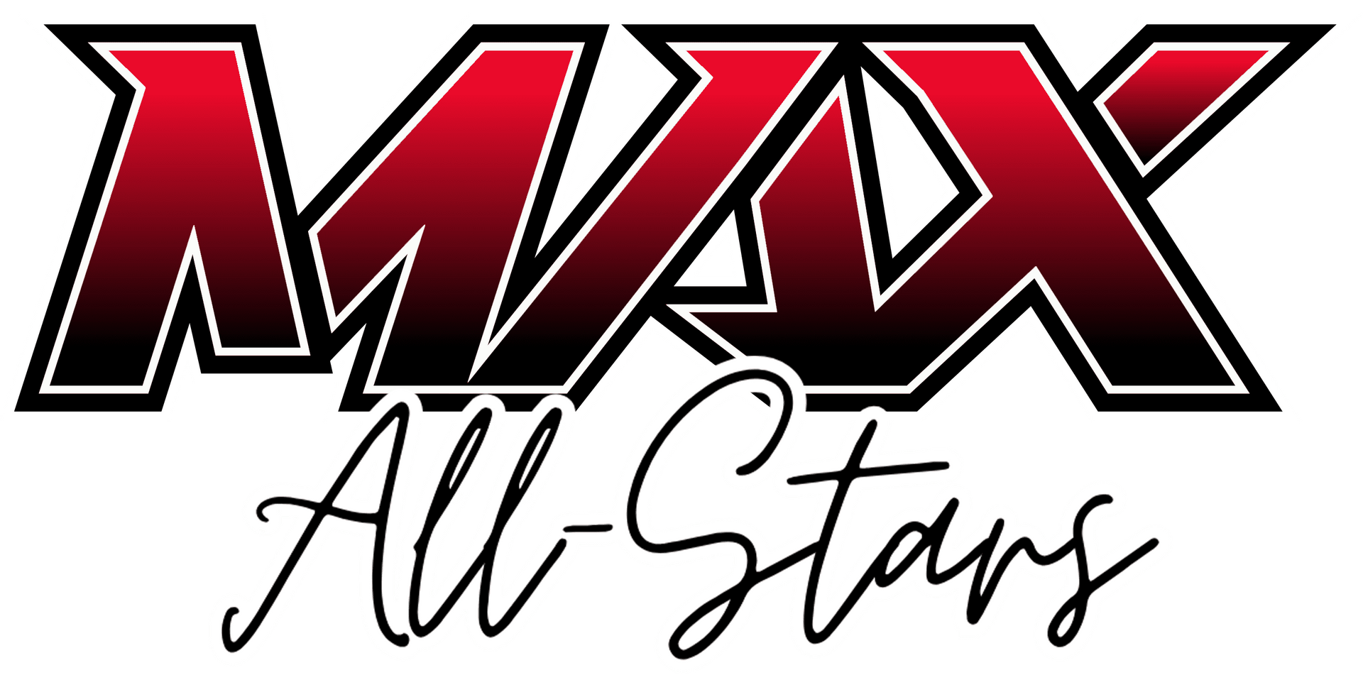 The logo for MAX All-Stars, featuring the bold, red-to-black gradient word 