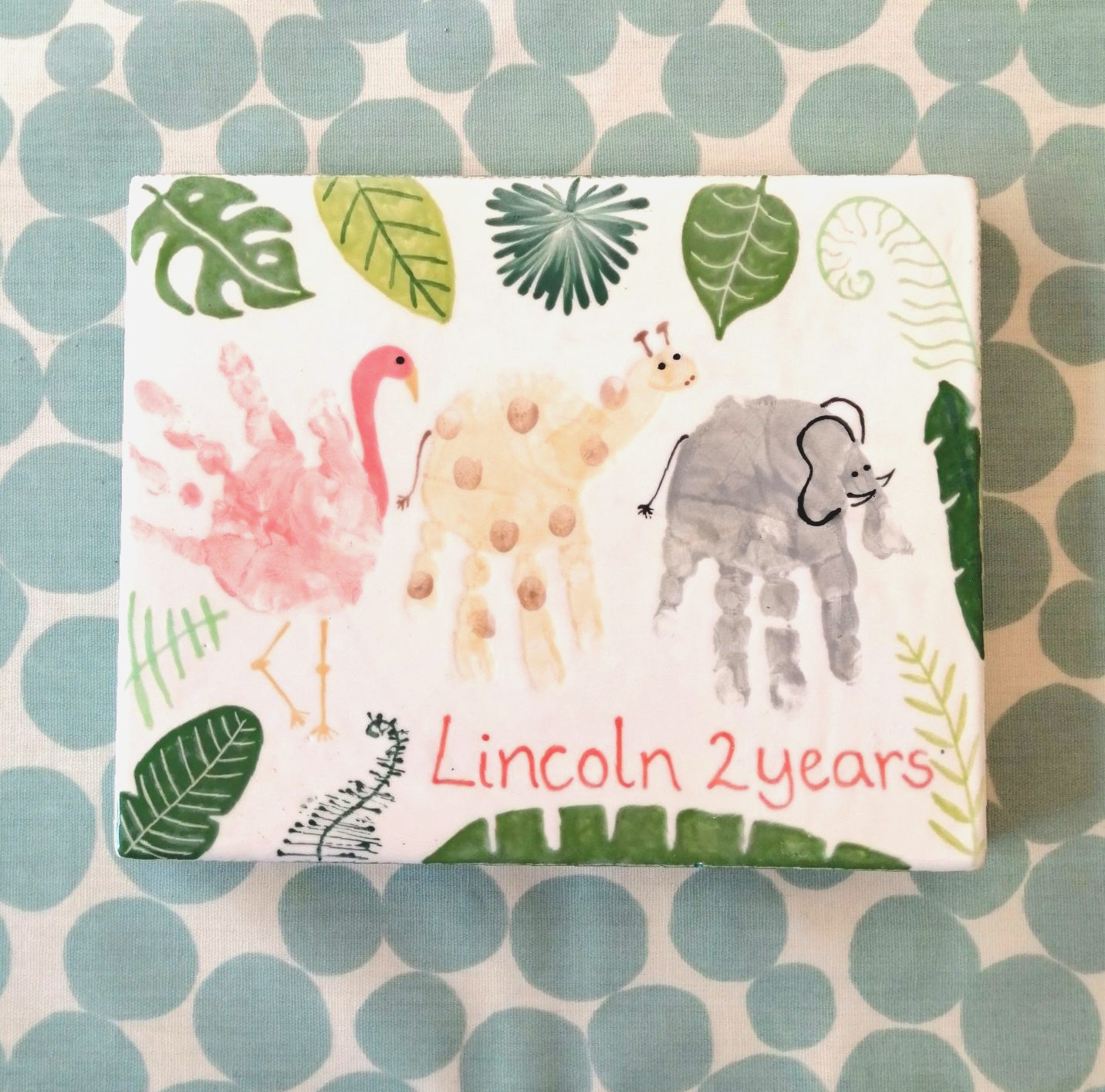 happy birthday print on ceramic plate