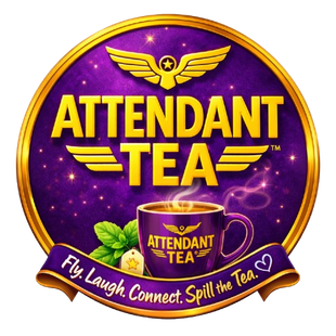 A purple circular logo for 