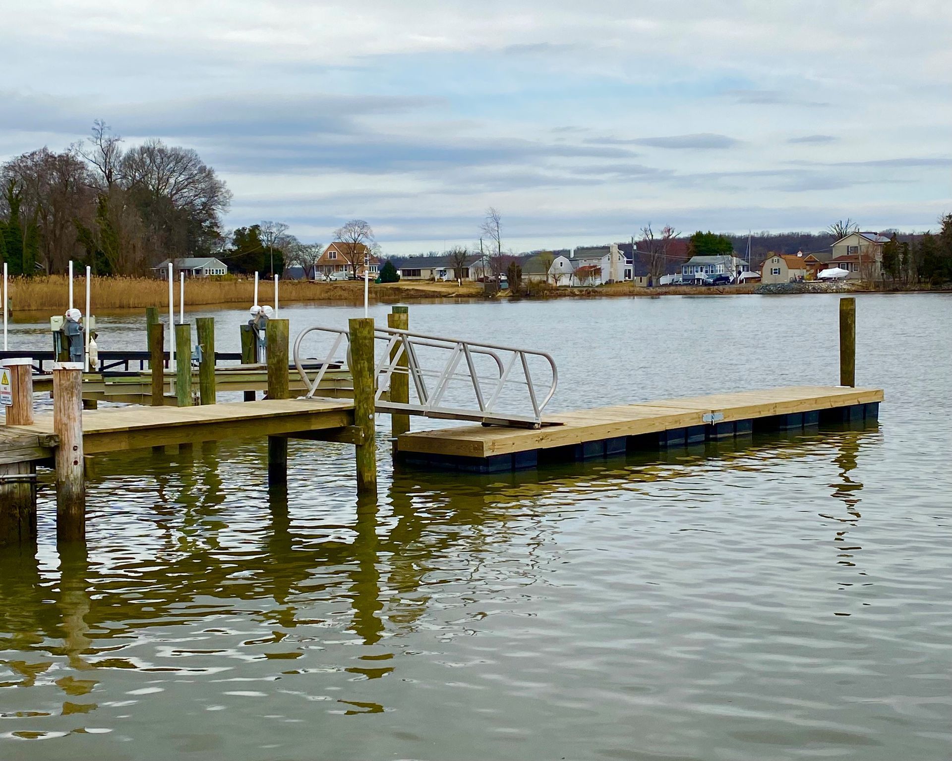 A dock in the middle of a body of water