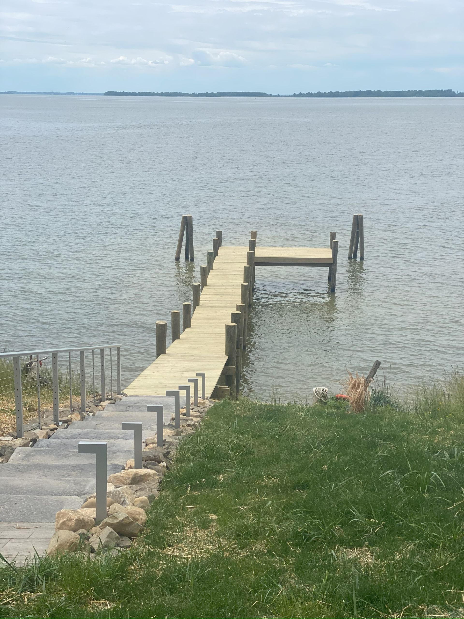 Wooden Pier Ramp Installation Cecilton MD