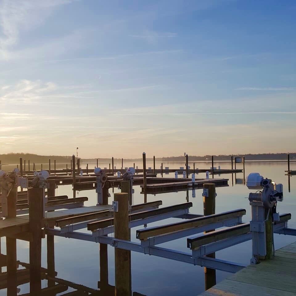 Multiple Boat Lifts On Dock Cecilton MD