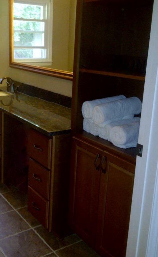 Towel in a Cabinet - Remodeling Construction in Fort Mill, SC