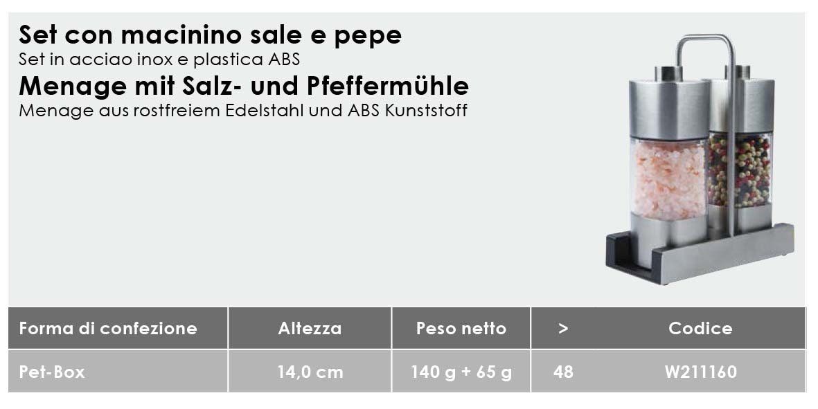 Set Con Macinino Sale e Pepe gr140 + gr65