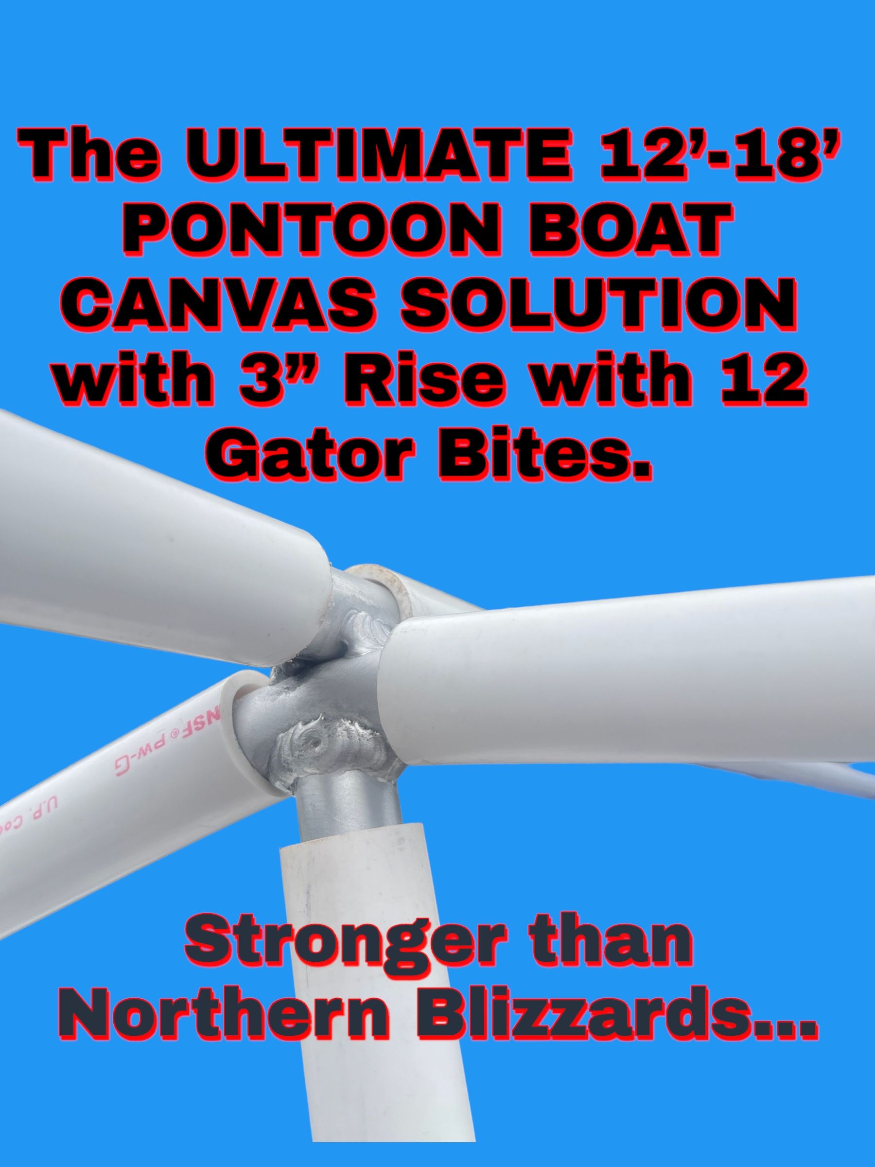 12'-18' ULTIMATE Pontoon Boat Canvas Solution with 3