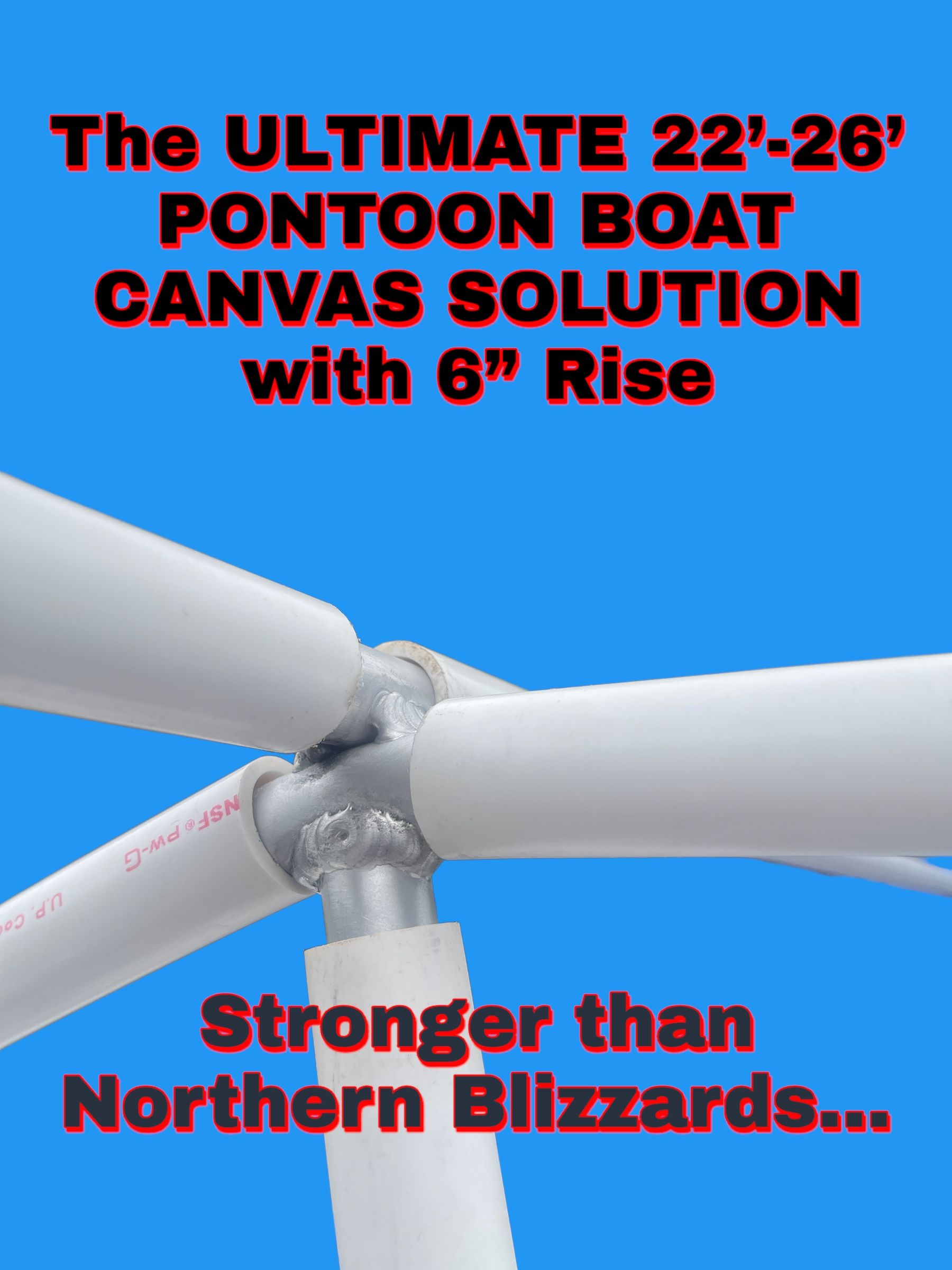 22'-26' ULTIMATE Pontoon Boat Canvas Solution with 6
