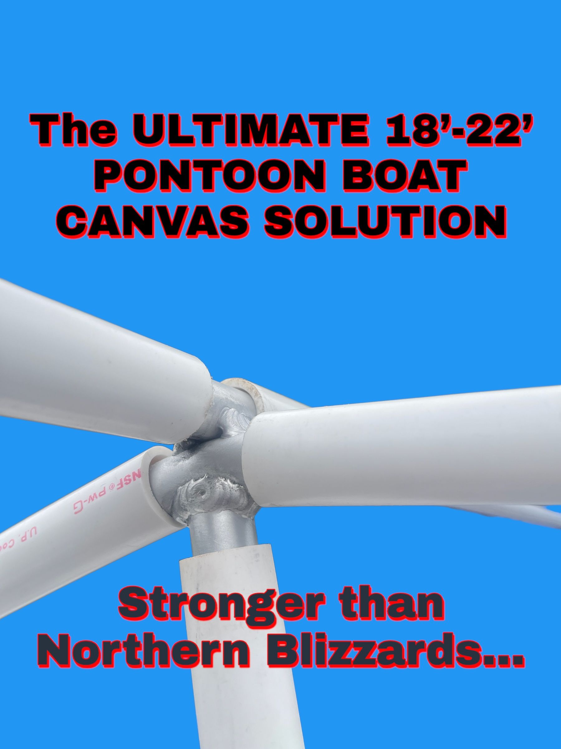 18'-22' ULTIMATE Pontoon Boat Canvas Solution with 9