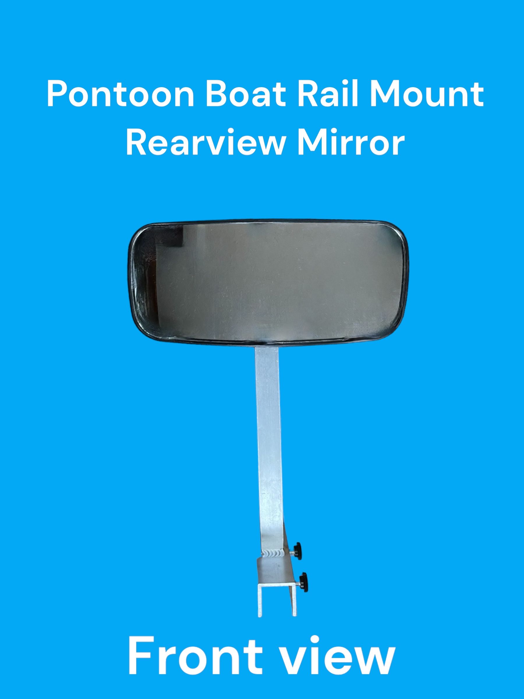 Pontoon Boat Rail Mount Rear View Mirror