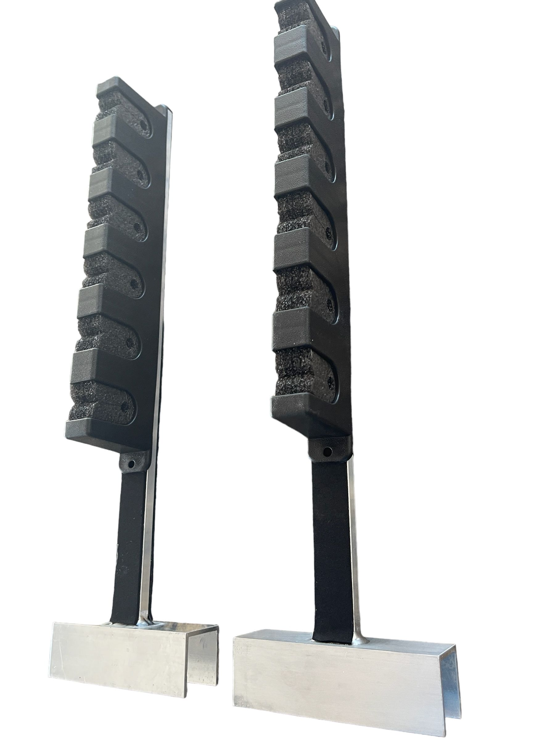 Two tall black Fishing rod storage solutions