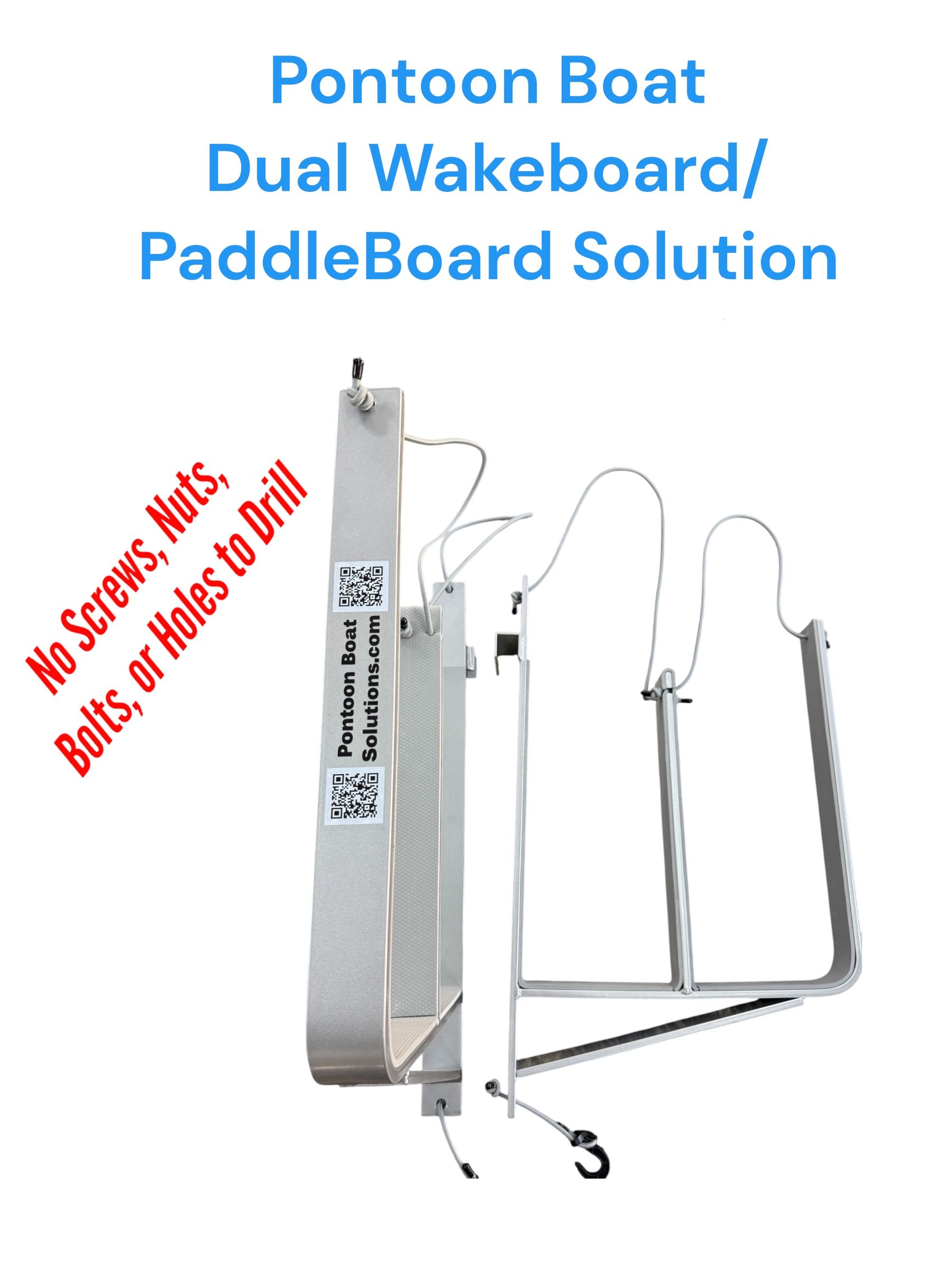 Pontoon Boat Dual WakeBoard/Paddle Board Solutions with Storage Solution