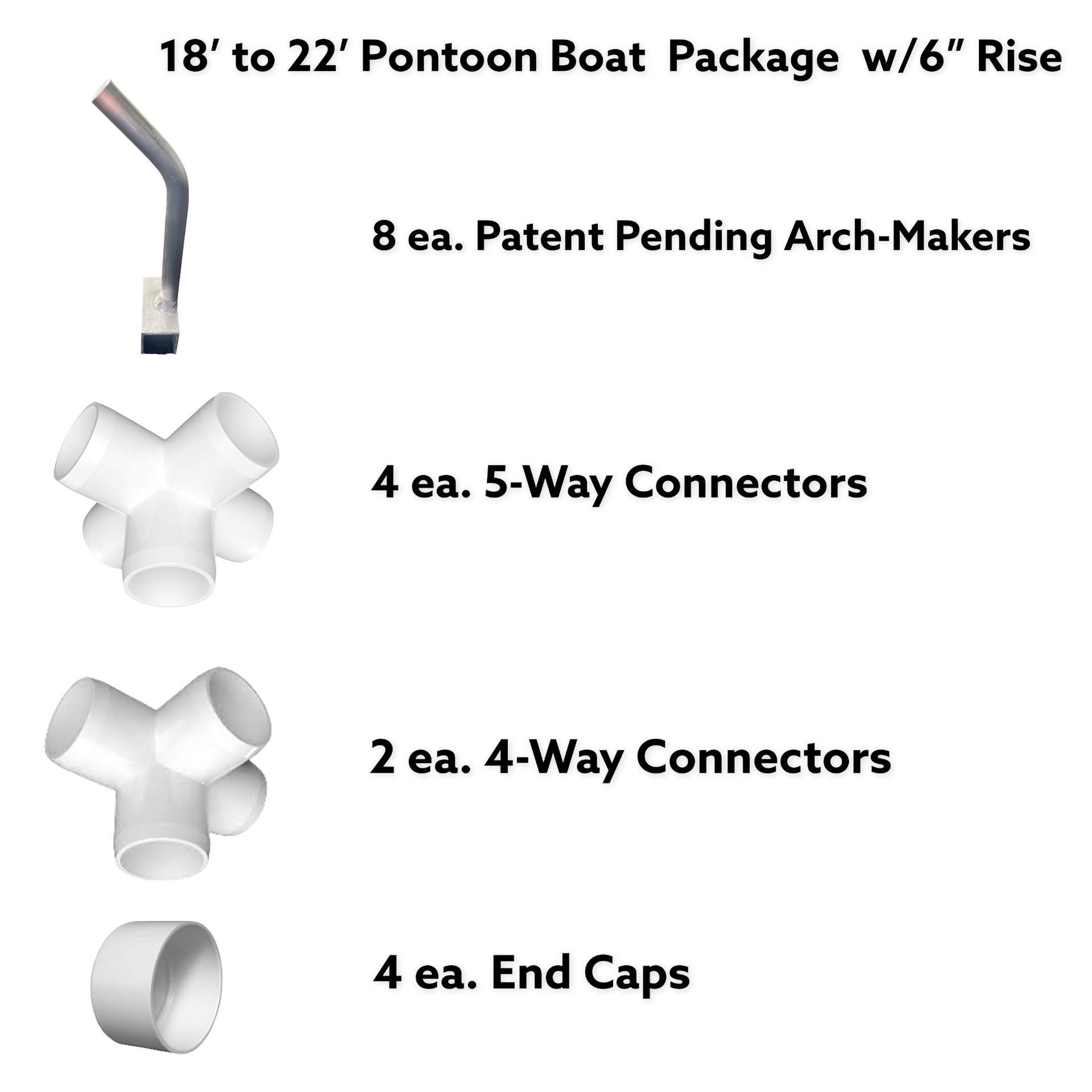 18'-22' Pontoon Boat Canvas Solution with 6