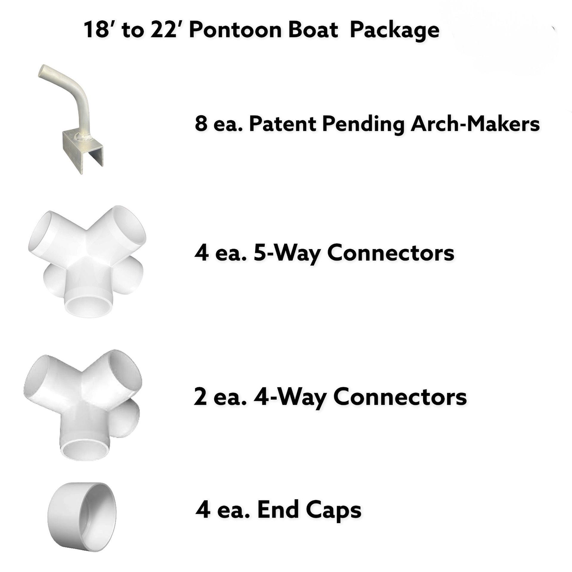 18'-22' Pontoon Boat Canvas Solution with 9