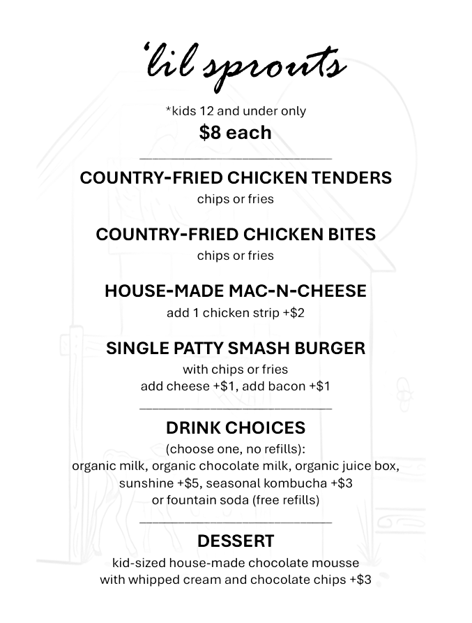 Kids Menu