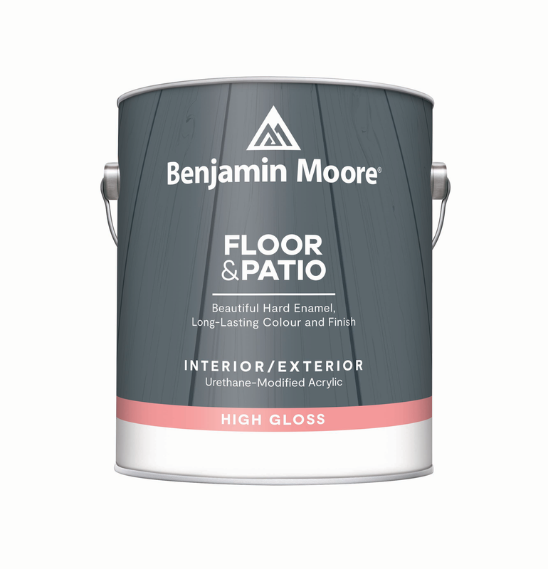 A can of benjamin moore floor and patio paint