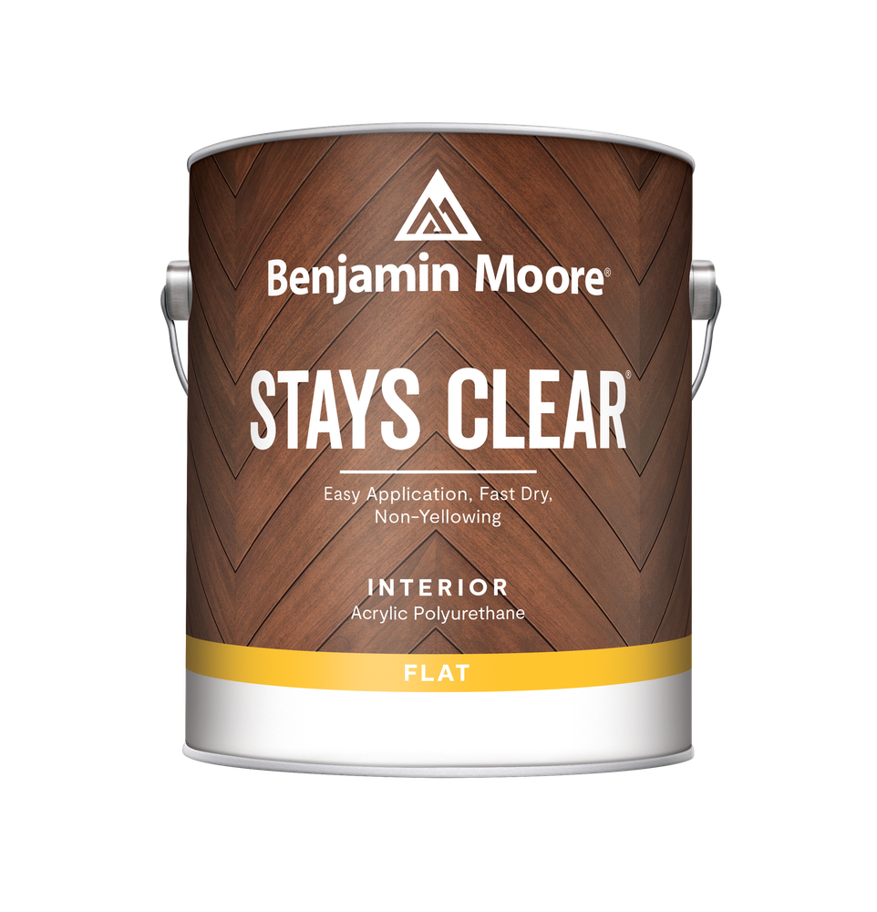 A can of benjamin moore stays clear interior paint