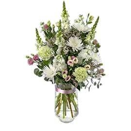A Vase Filled with Flowers on A White Background — Pick-A-Bunch Florists & Gifts In Sarina, QLD