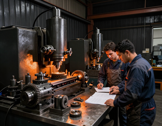 Taller industrial de urgencia para reparación de engranes y reductores en México