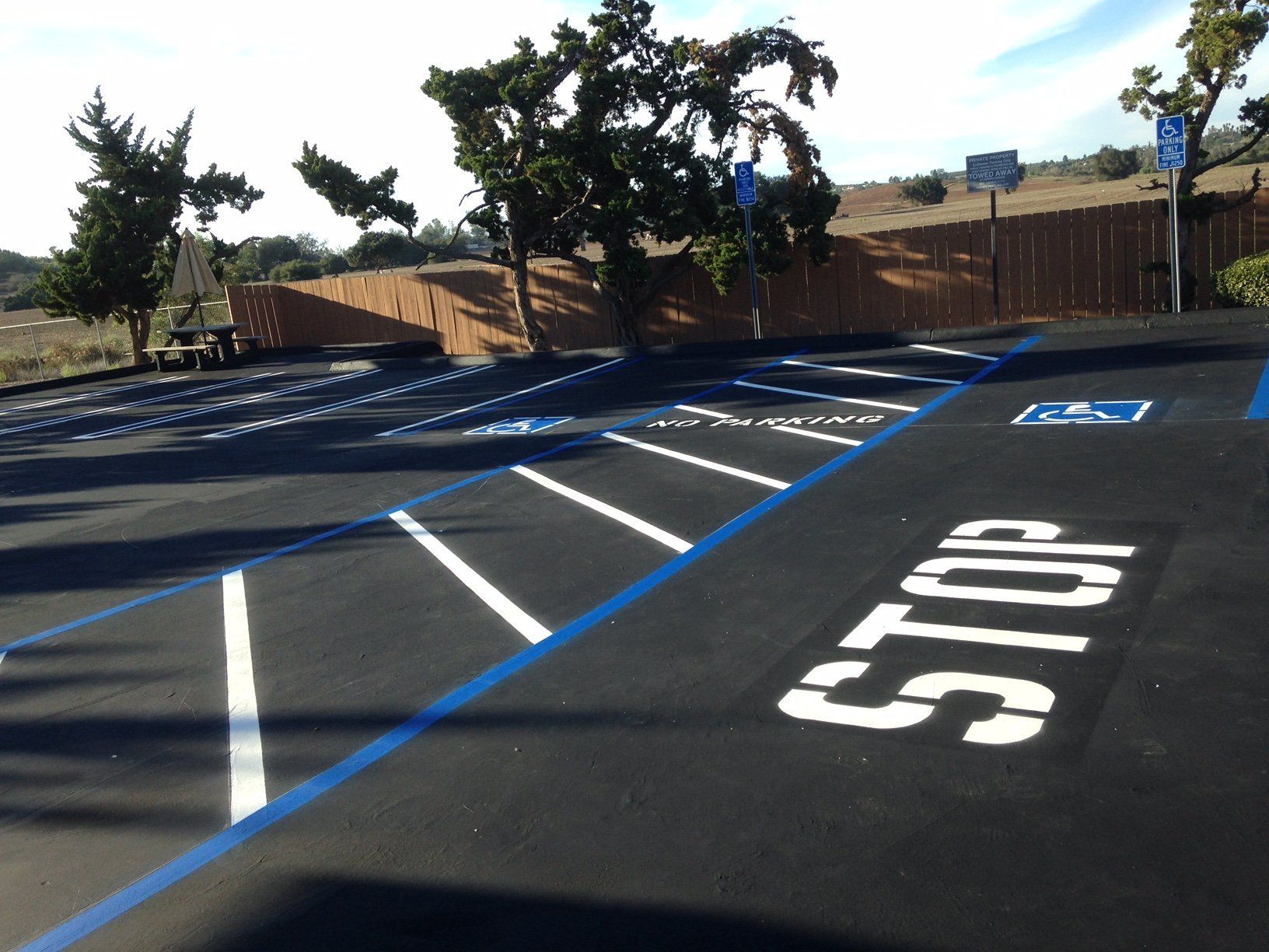 finished parking lot