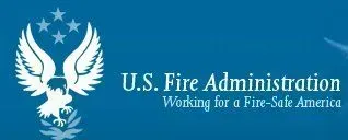 U.S. Fire Administration logo: a white eagle with four stars on a blue background, with the text 