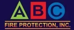 Logo for ABC Fire Protection, Inc., with the letters A, B, and C in a green triangle, red square, and blue circle.