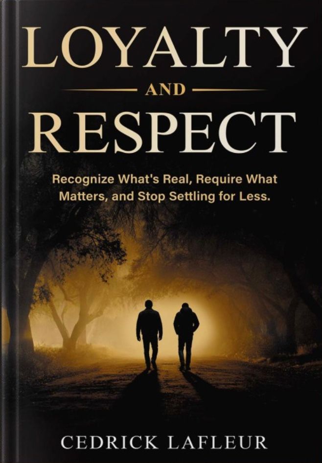 Book cover featuring two people walking away into a misty, golden-lit forest, with title 