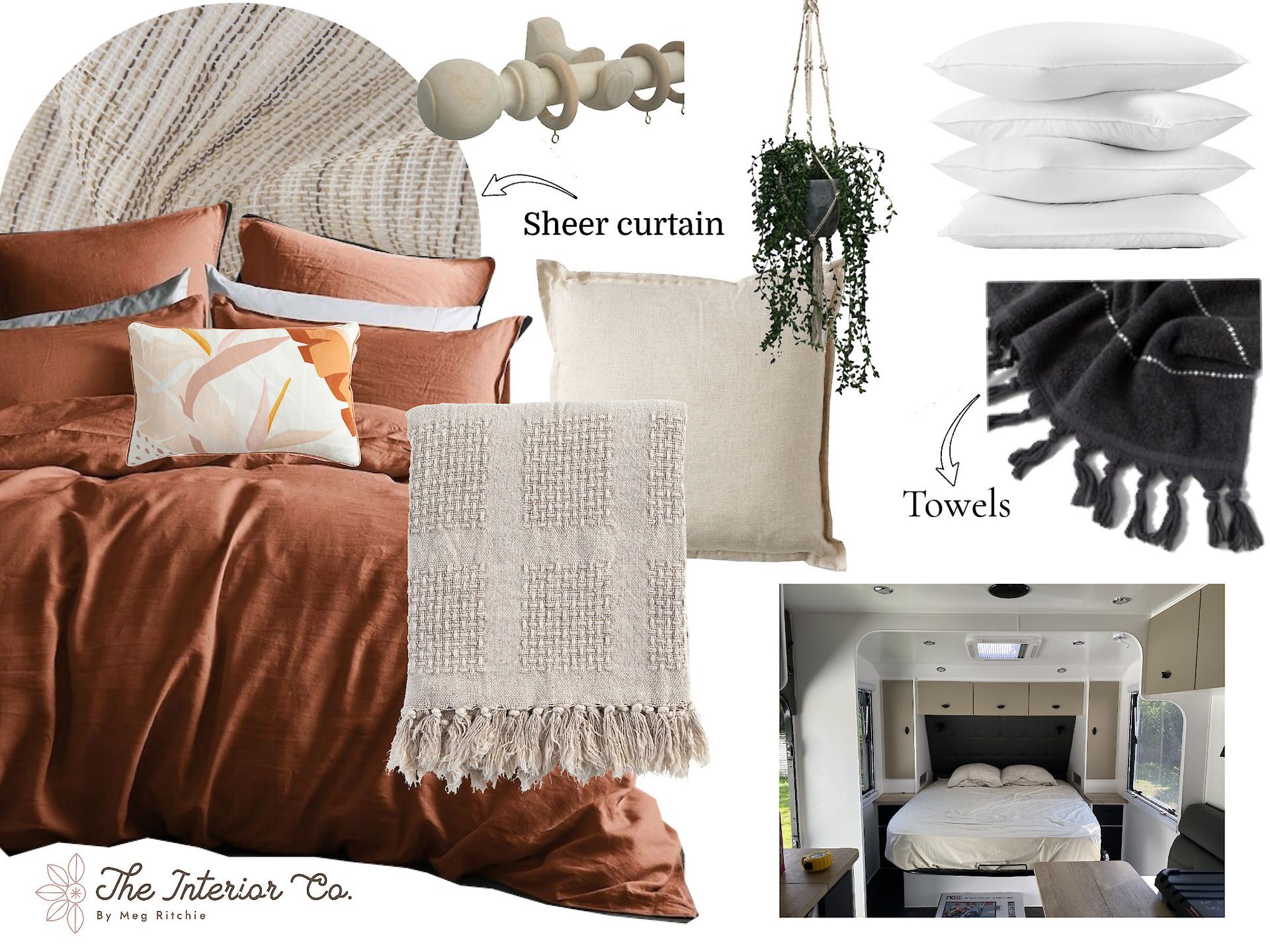 A collage of kitchen and bathroom items on a white background