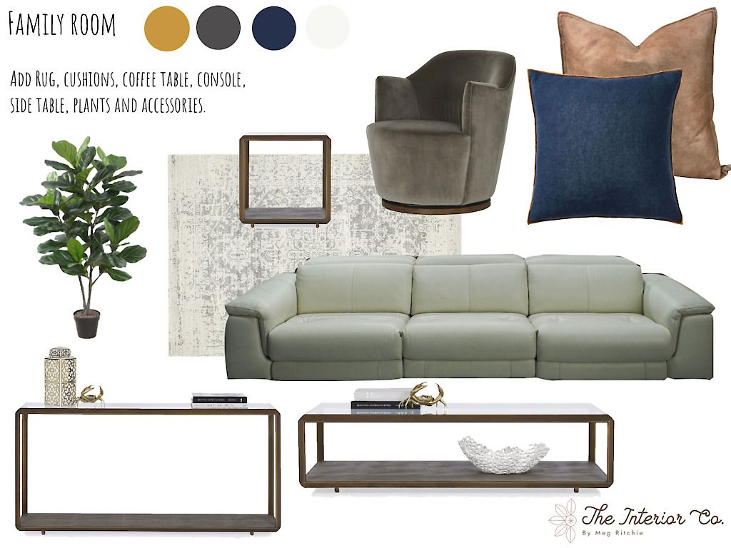 A living room with a couch a chair and a coffee table