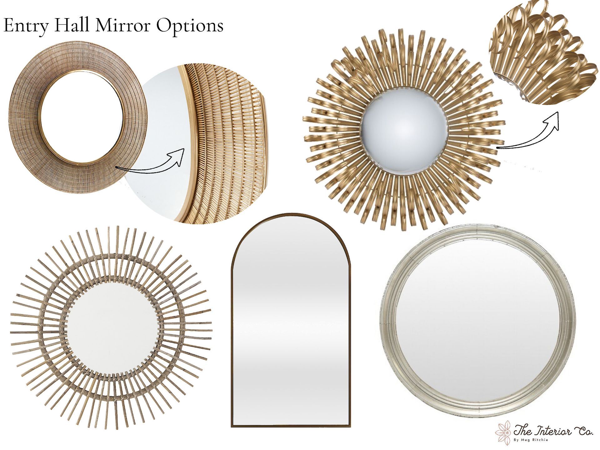 There are many different types of mirrors that can be used in a hallway.