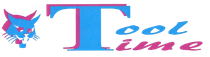 A logo for Tool Time Rental LLCwith a cat on it