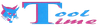 A logo for Tool Time with a cat on it