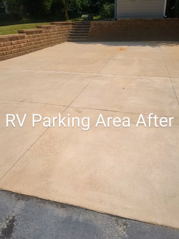 After RV Parking Area Wash — Richmond, VA — A + Pressure Washing