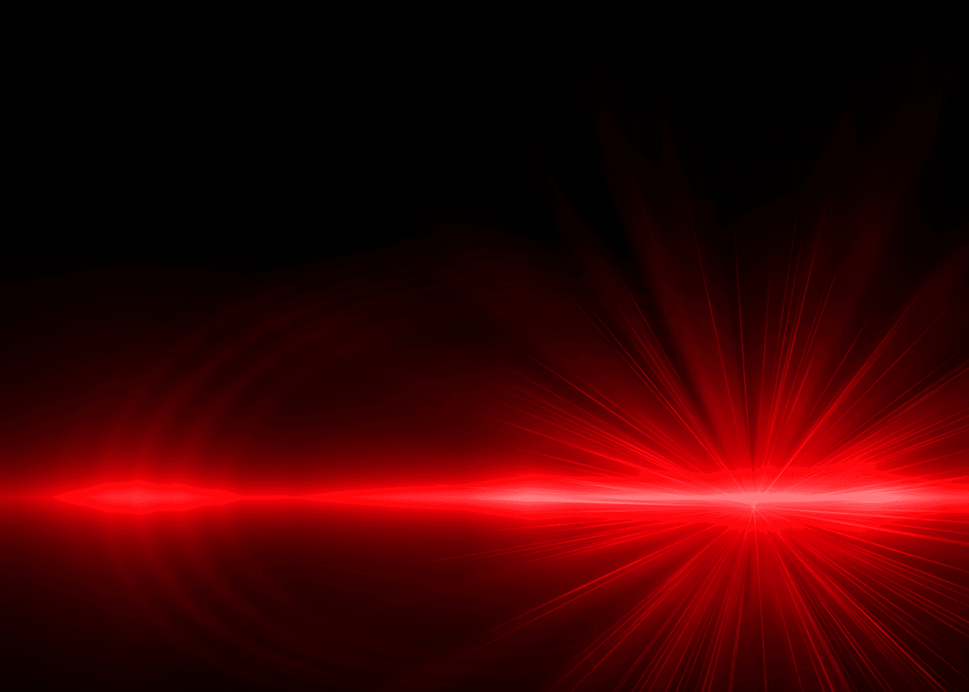 View of a red laser light