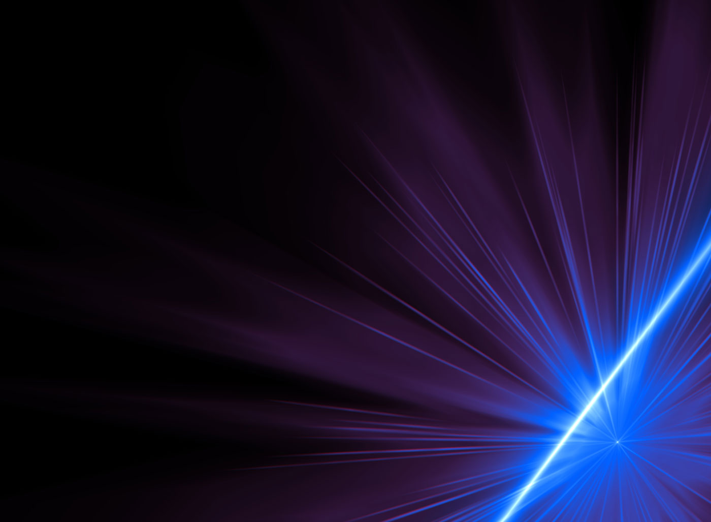 View of blue laser light