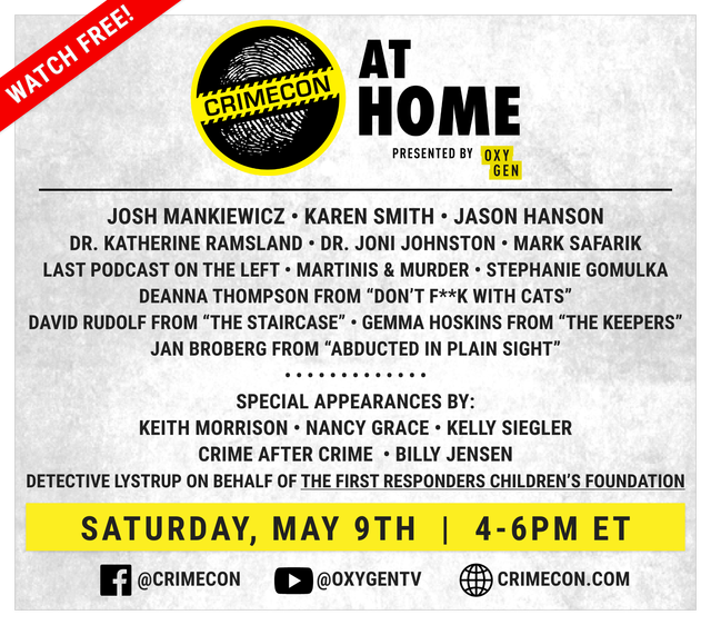 Crimecon 2022 Schedule Crimecon: The World's No. 1 True Crime Event