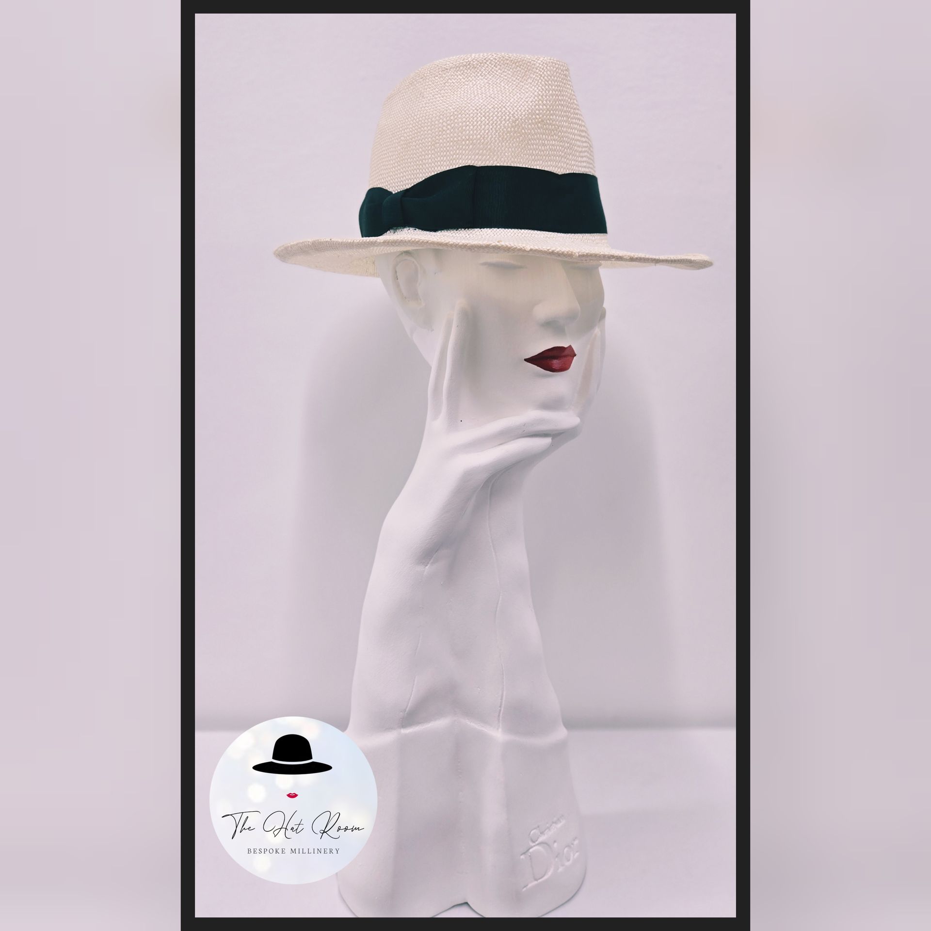 Straw classic trilby
 summer hat 