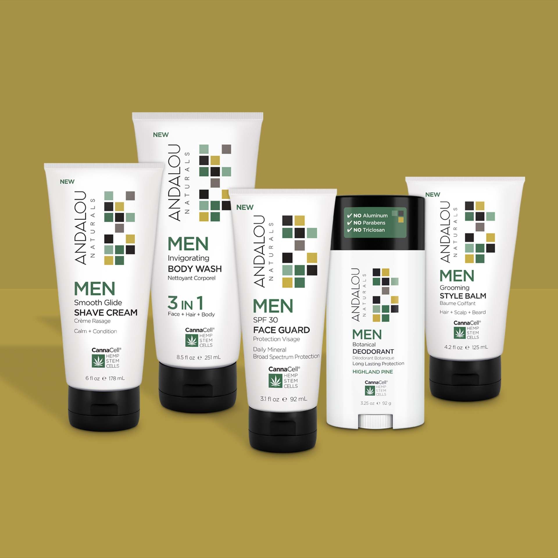 Andalou Naturals MEN packaging