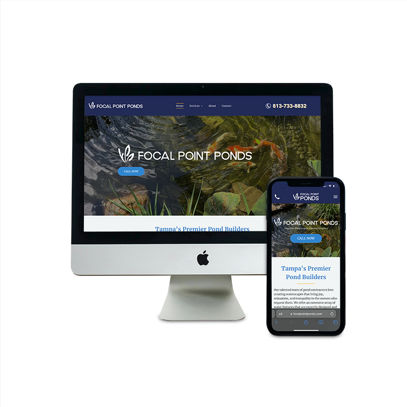 Focal Point Ponds website preview