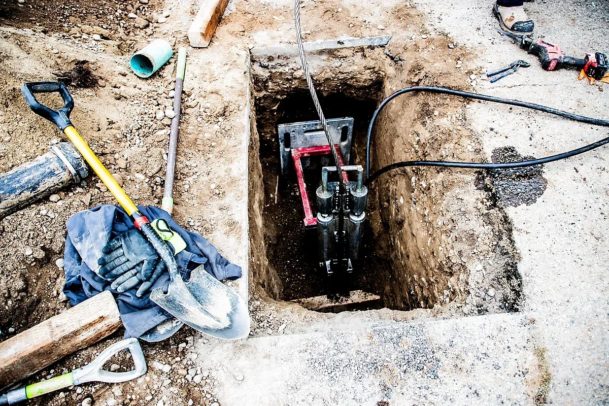 Sewer line repair with Trenchless technology