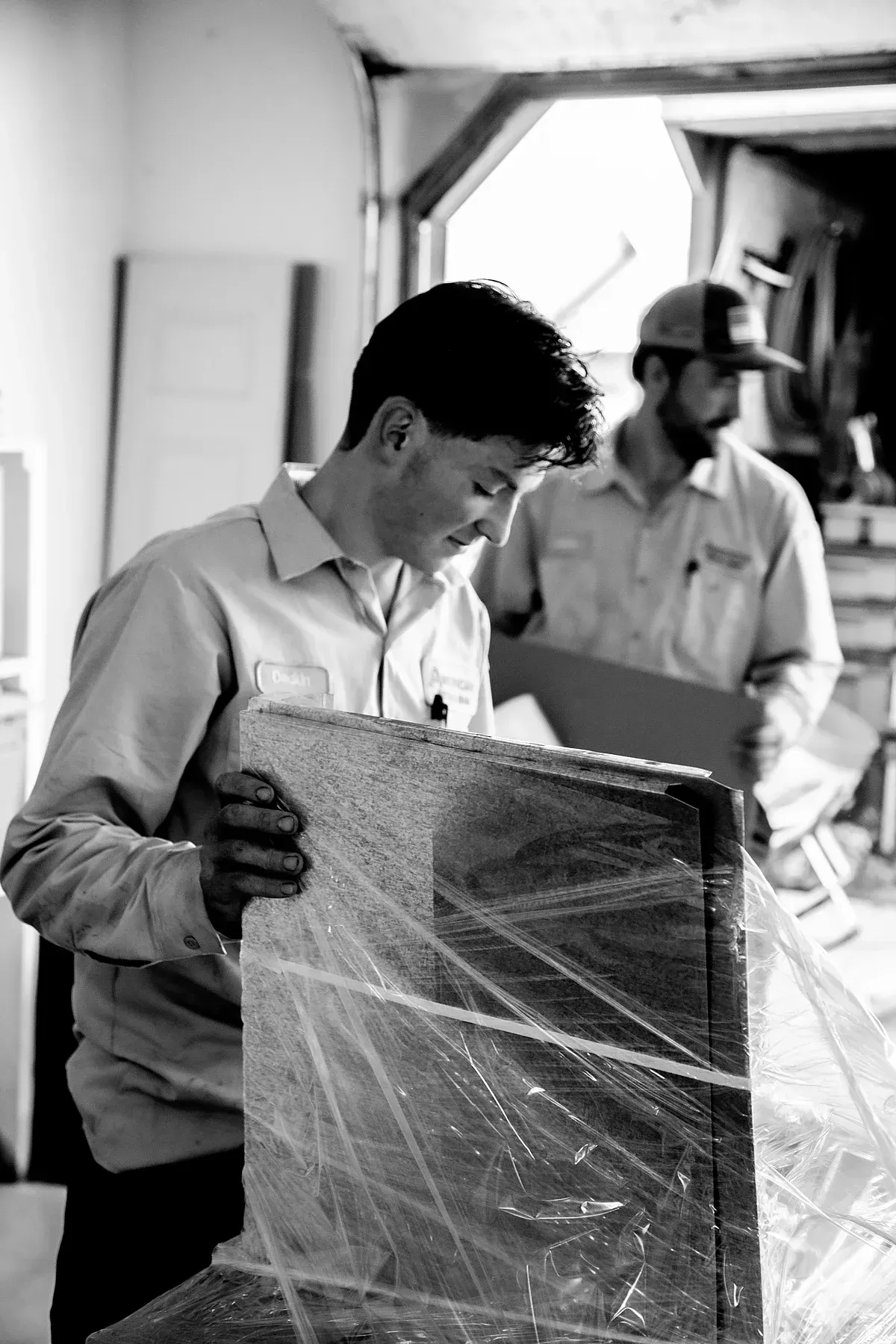 Unpacking new HVAC parts