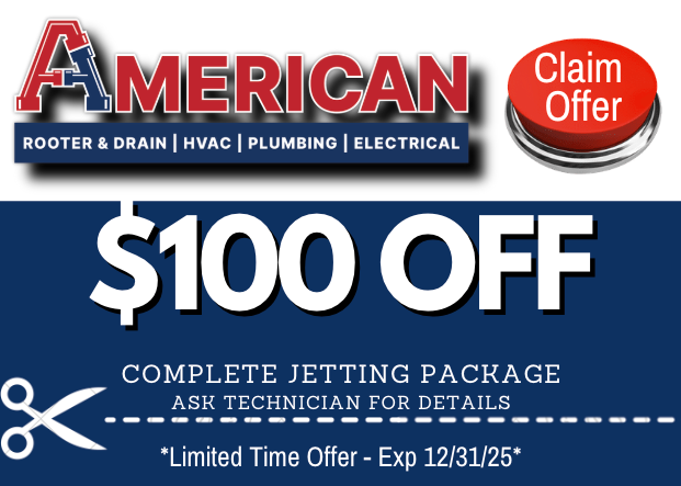 Coupon for $100 OFF complete jetting package. Expires December, 31 2025