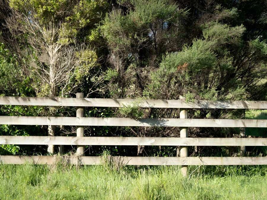 Unpainted Ranch Style Wooden Farm Fence — Lawrence Williams Fencing in Casino, NSW