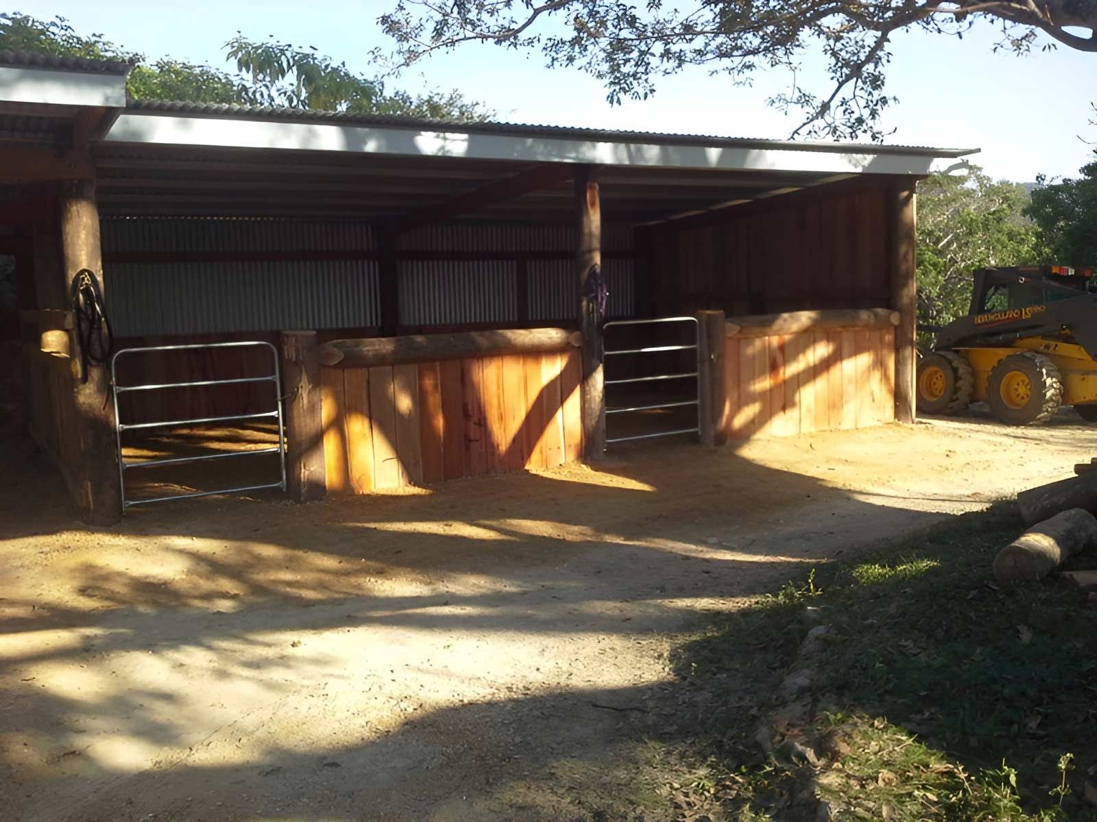Newly Finish Horse Stables — Lawrence Williams Fencing in Goolmangar, NSW