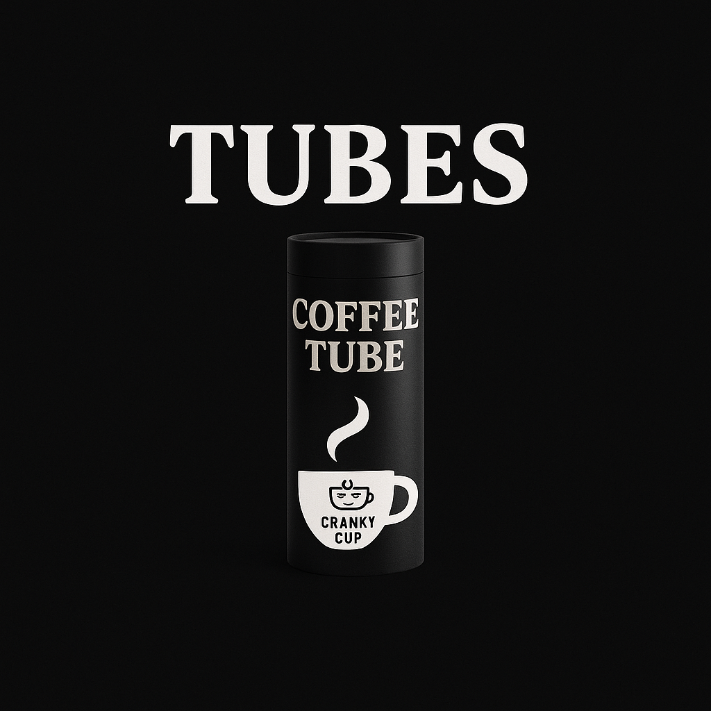 Black coffee tube with