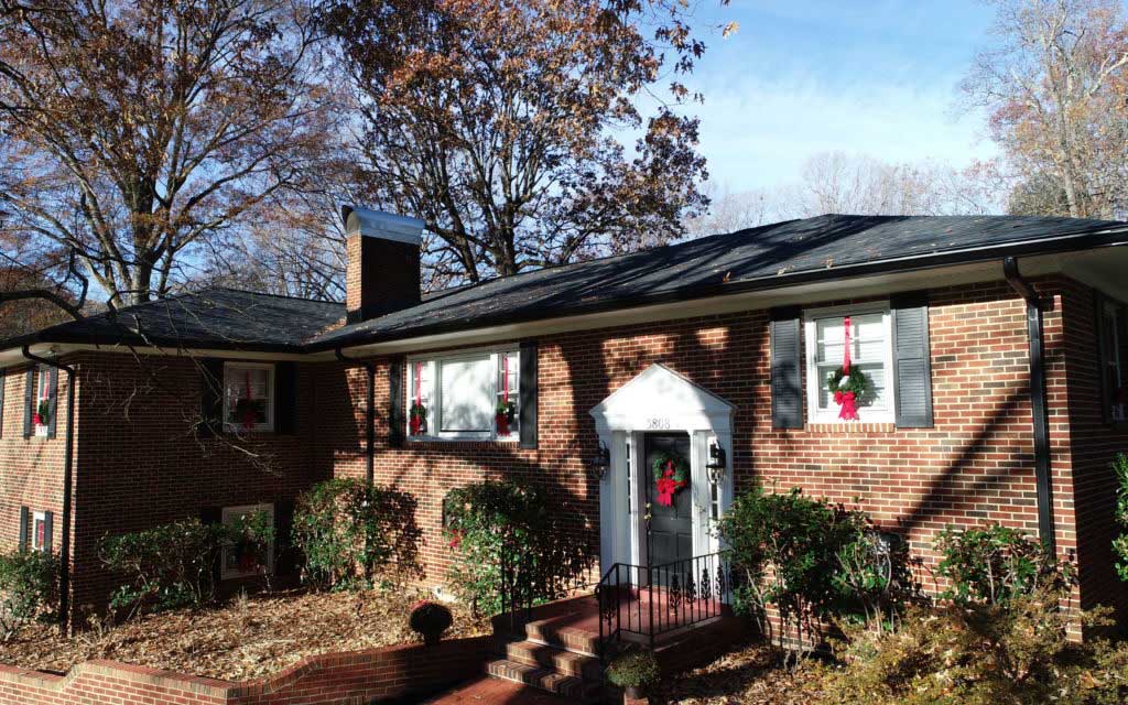 House with christmas decoration — Richmond, VA — CB Chandler Roofing